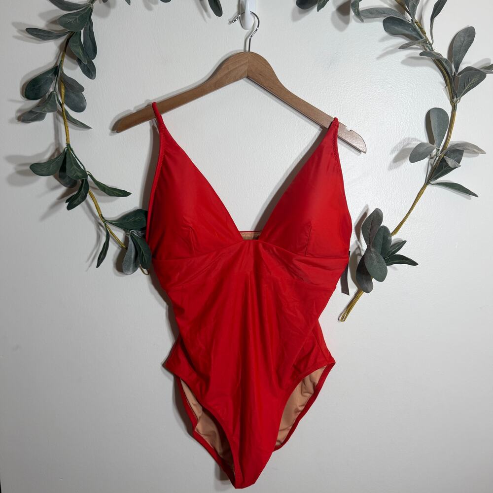 NWT J.Crew Red One Piece Swimsuit LAST CALL